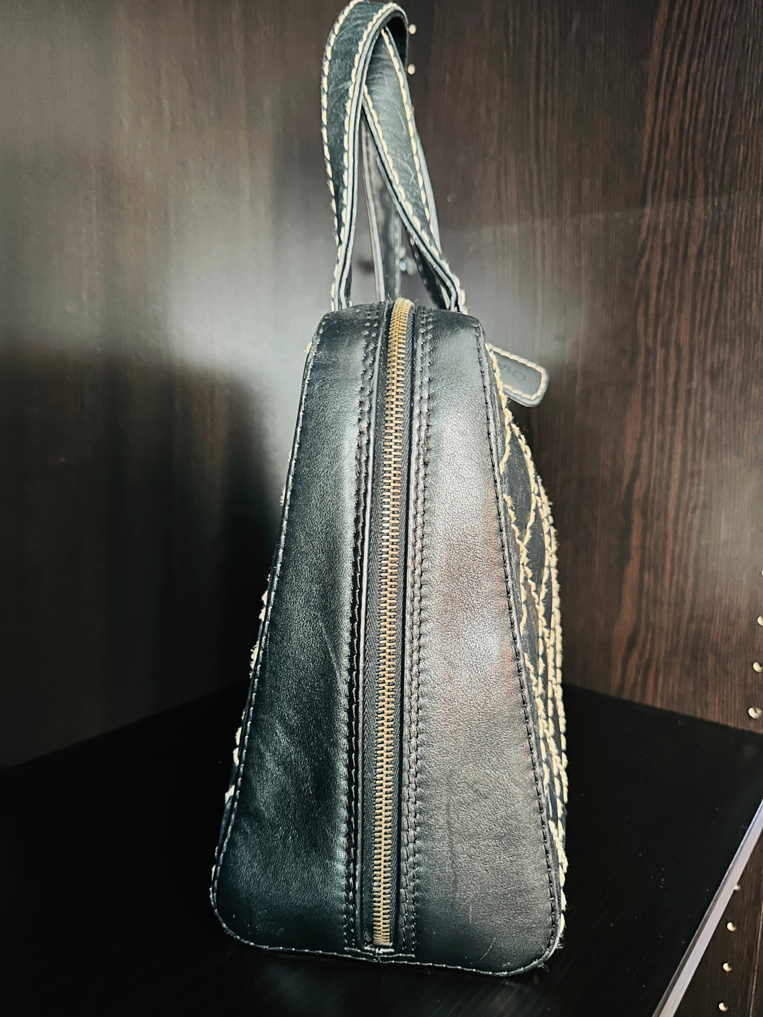 Vintage Chanel Surpique Bowler Bag (SHOP MY CLOSET)